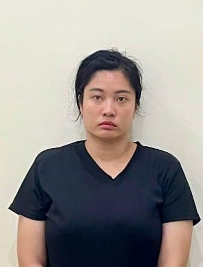 Đối tượng Hoàng Lê Ngọc My tại cơ quan Công an. Ảnh: CAHN