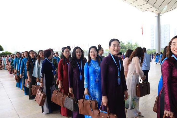 Các đại biểu dự Đại hội đại biểu Phụ nữ toàn quốc lần thứ XIV.