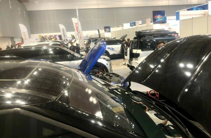 Nhiều xe điện tại Triển lãm Automechanika Ho Chi Minh City 2026. Ảnh: L. Hoàng