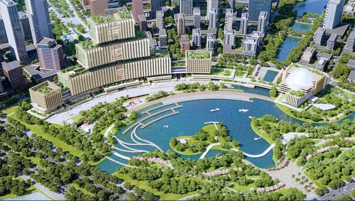 Bên cạnh đó, công trình Nhà hát đa năng kết hợp Trung tâm hội nghị - biểu diễn với sức chứa khoảng 2.000 chỗ ngồi cùng công viên trung tâm. Không gian này được kỳ vọng trở thành địa điểm tổ chức các chương trình biểu diễn, trình diễn nhạc nước, pháo hoa và các sự kiện cộng đồng trong tương lai.