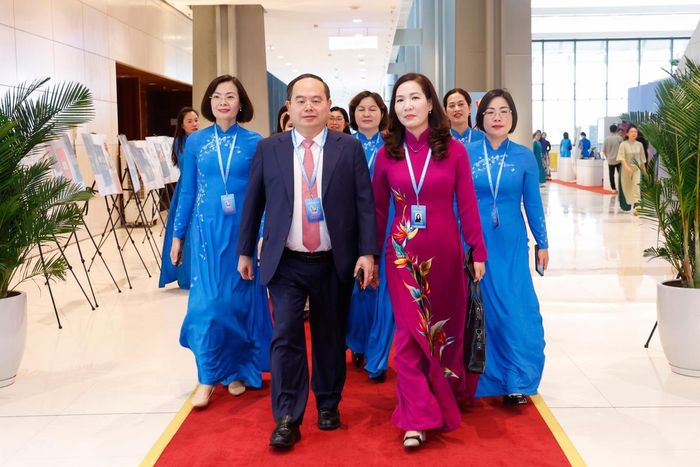 Đoàn đại biểu tỉnh Quảng Ninh dự Đại hội đại biểu Phụ nữ toàn quốc lần thứ XIV, nhiệm kỳ 2026- 2031. Ảnh: Quang Vinh