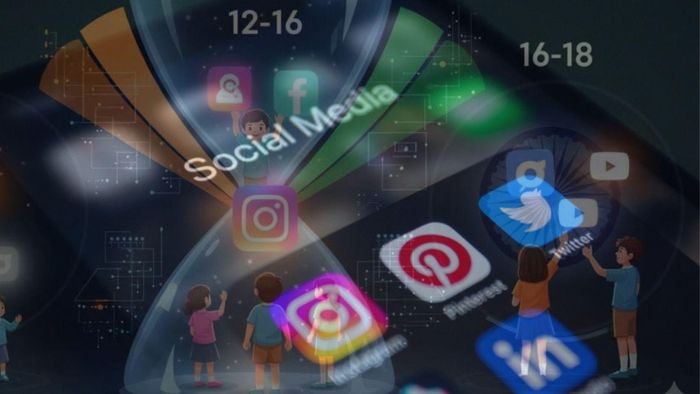 Làn sóng siết mạng xã hội với trẻ em lan rộng toàn cầu. Ảnh minh họa: INDIAN EXPRESS