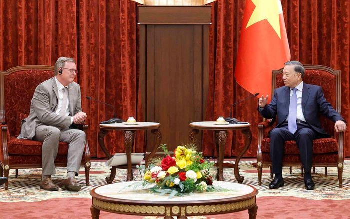 Tổng Bí thư, Chủ tịch nước Tô Lâm tiếp Phó chủ tịch Quốc hội Cộng hòa Liên bang Đức Bodo Ramelow. Ảnh: Thống Nhất – TTXVN