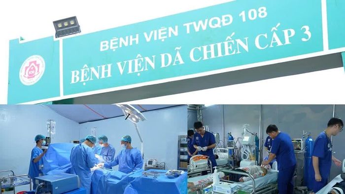 Bệnh viện Dã chiến cấp 3 được triển khai ngay tại thực địa.
