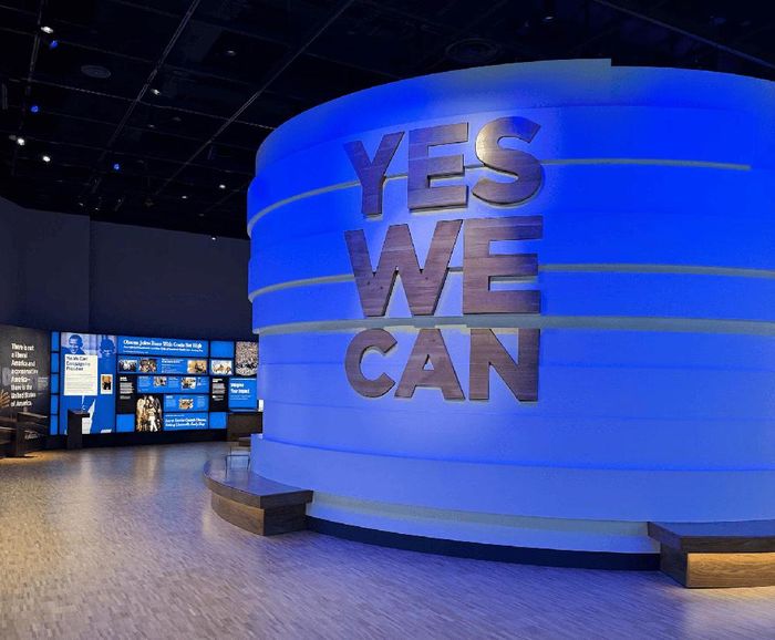 Những câu nói đặc trưng của Barack Obama bên trong Obama Presidential Center. Ảnh: Quỹ Obama