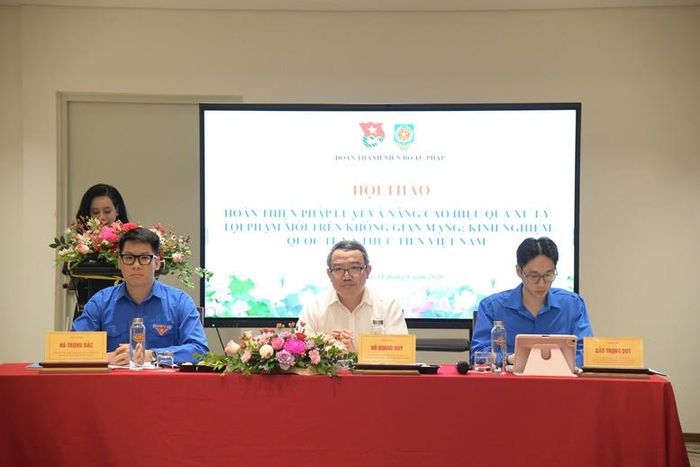 Hội thảo "Hoàn thiện pháp luật và nâng cao hiệu quả xử lý tội phạm mới trên không gian mạng: Kinh nghiệm quốc tế và thực tiễn Việt Nam" - Ảnh: VGP/DA