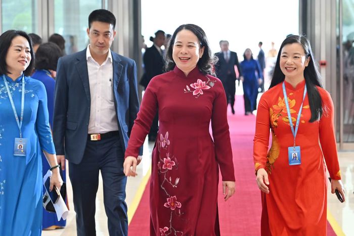 Bí thư Trung ương Đảng, Phó Chủ tịch nước Võ Thị Ánh Xuân tới dự Đại hội.