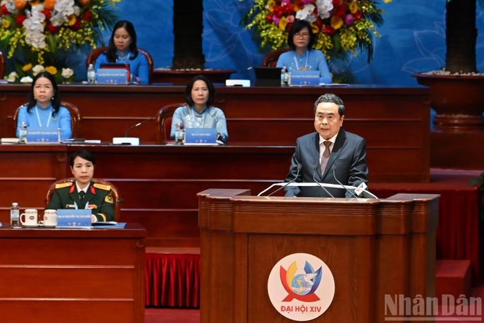 Chủ tịch Quốc hội Trần Thanh Mẫn phát biểu chỉ đạo Đại hội.