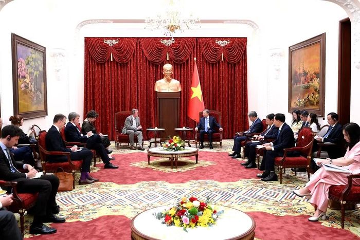 Quang cảnh cuộc tiếp Phó Chủ tịch Quốc hội Cộng hòa Liên bang Đức Bodo Ramelow.