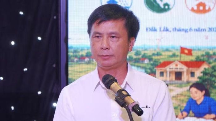  Phó Chi cục trưởng Chi cục Thủy lợi và phòng, chống thiên tai tỉnh Đắk Lắk Phạm Chí Toàn phát biểu tại chương trình tập huấn. 