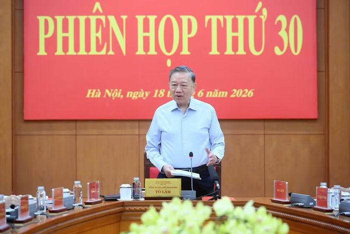 Tổng Bí thư, Chủ tịch nước Tô Lâm phát biểu chỉ đạo phiên họp. (Ảnh: ĐĂNG KHOA)