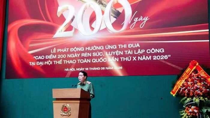 Lễ phát động hưởng ứng thi đua "Cao điểm 200 ngày rèn sức, luyện tài lập công tại Đại hội Thể thao toàn quốc lần thứ X năm 2026” của Thể thao Công an nhân dân.