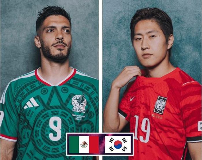Raul Jemenez (Mexico) và Lee Kang-in (Hàn Quốc)