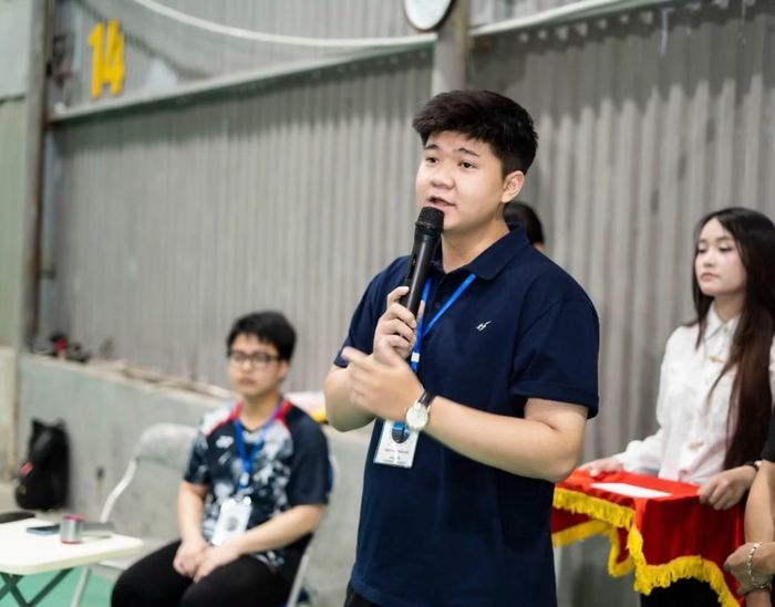 Thái Hải phát biểu tại Lễ Bế mạc Giải Cầu lông cấp Trường "ULSA BADMINTON CHAMPIONSHIP 2026".