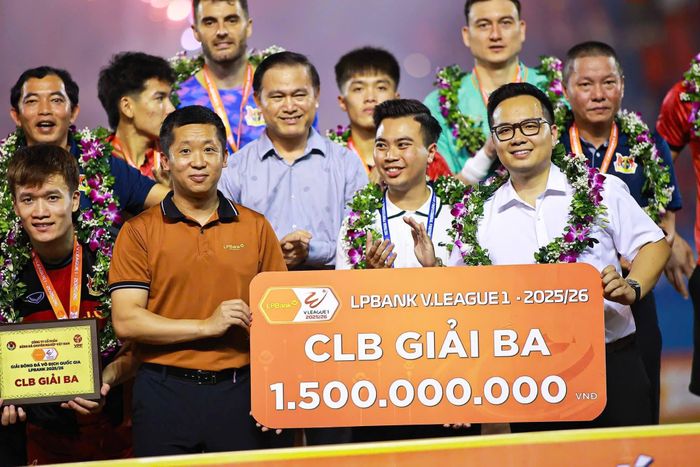  Ninh Bình đứng hạng ba V-League 2025-2026. 