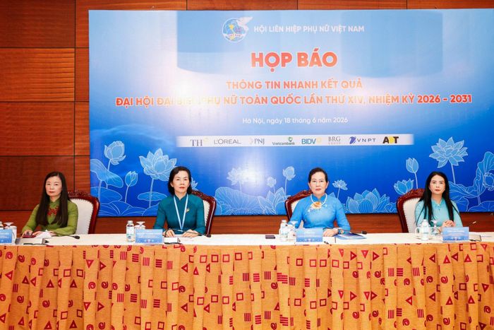  Họp báo thông tin về kết quả Đại hội đại biểu Phụ nữ toàn quốc khóa XIV nhiệm kỳ 2026-2031. Ảnh: VIẾT CHUNG 