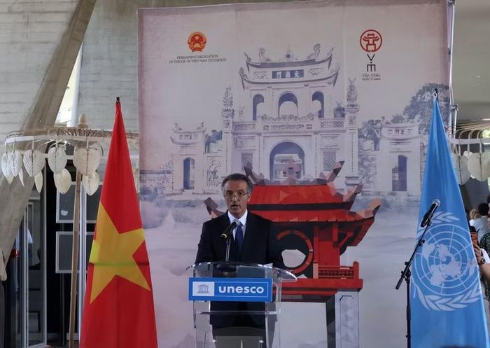 Trợ lý Tổng Giám đốc UNESCO phát biểu tại sự kiện.