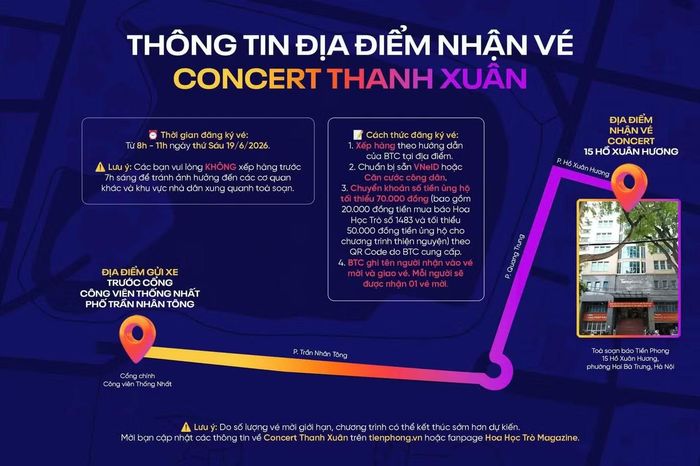 Ngày 19/6, ban tổ chức phát vé trực tiếp tại trụ sở tòa soạn báo Tiền Phong.