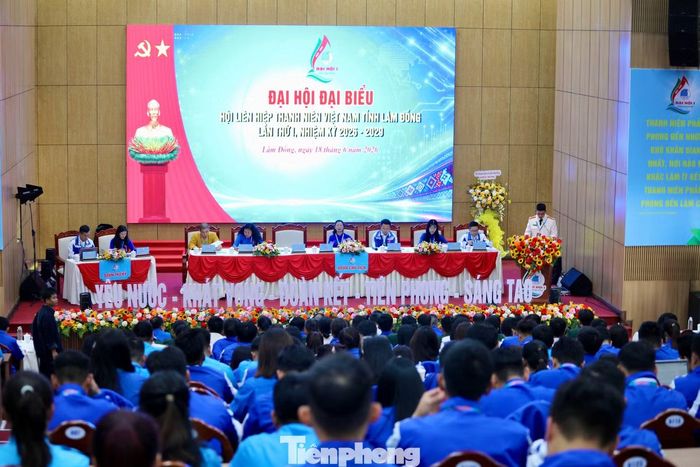 Toàn cảnh Đại hội đại biểu Hội LHTN Việt Nam tỉnh Lâm Đồng lần thứ I phiên thứ nhất.