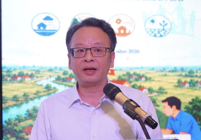 Ông Nguyễn Huỳnh Quang, Phó Trưởng phòng Quản lý rủi ro thiên tai cộng đồng và Truyền thông, Cục Quản lý đê điều và Phòng, chống thiên tai phát biểu khai mạc lớp tập huấn.