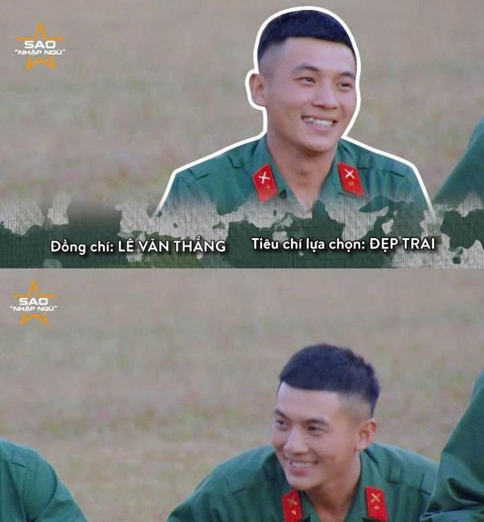 Thượng úy Lê Văn Thắng trong chương trình "Sao nhập ngũ" 2022. Ảnh: Chụp màn hình