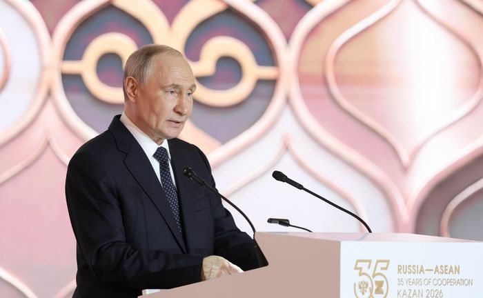 Tổng thống Nga Vladimir Putin phát biểu tại tiệc chiêu đãi. Ảnh: Kremlin