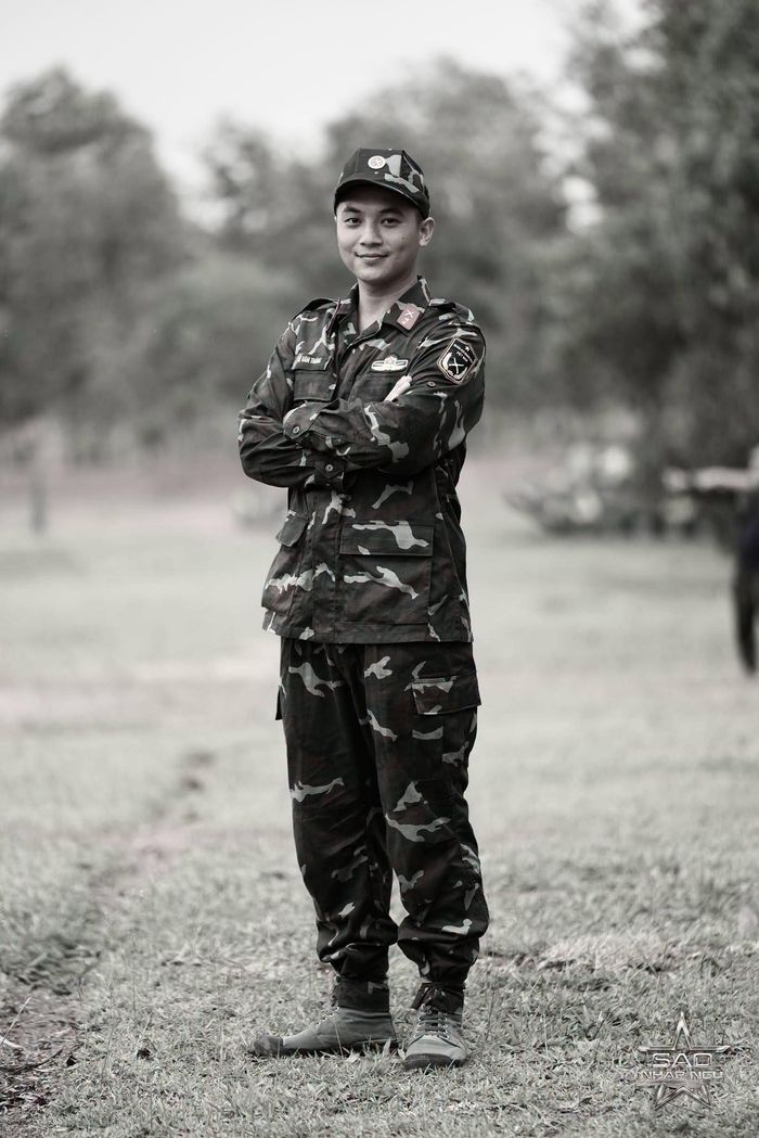 Thượng úy Lê Văn Thắng. Ảnh: Sao nhập ngũ