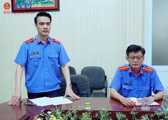 Đồng chí Phạm Xuân Minh - Viện trưởng VKSND TP Cần Thơ phát biểu tại buổi làm việc.