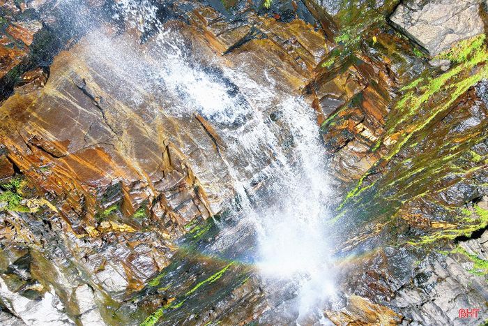 Đặt chân đến thác Tiên, bất kỳ ai cũng có thể cảm nhận rõ vẻ đẹp hùng vĩ của dòng nước trắng xóa đổ xuống từ vách núi cao. Tiếng thác chảy hòa cùng tiếng chim rừng, tiếng gió đại ngàn tạo nên một bản hòa âm mộc mạc, yên bình.