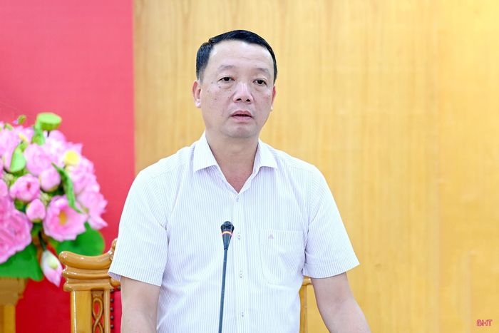  Đồng chí Phan Thiên Định - Phó Bí thư Tỉnh ủy, Chủ tịch UBND tỉnh kết luận buổi làm việc. 