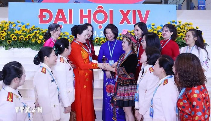 Đại biểu dự phiên Khai mạc trọng thể Đại hội đại biểu Phụ nữ toàn quốc lần thứ XIV. (Ảnh: Văn Điệp/TTXVN)