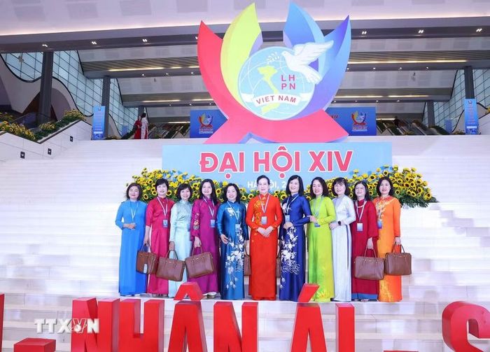 Đại biểu dự phiên Khai mạc trọng thể Đại hội đại biểu Phụ nữ toàn quốc lần thứ XIV. (Ảnh: Văn Điệp/TTXVN)