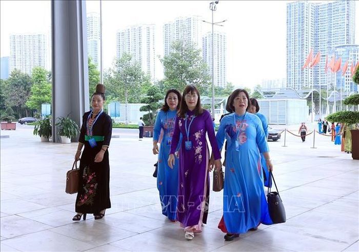 Đại biểu dự phiên Khai mạc trọng thể Đại hội đại biểu Phụ nữ toàn quốc lần thứ XIV. Ảnh: Tuấn Anh/TTXVN
