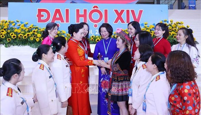 Đại biểu dự phiên Khai mạc trọng thể Đại hội đại biểu Phụ nữ toàn quốc lần thứ XIV. Ảnh: Văn Điệp/ TTXVN.