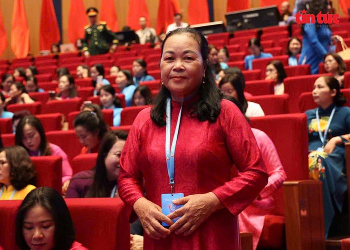 Bà Doanh Thị Hiếu, dân tộc Tày, hội viên phụ nữ xã Ngân Sơn, tỉnh Thái Nguyên.