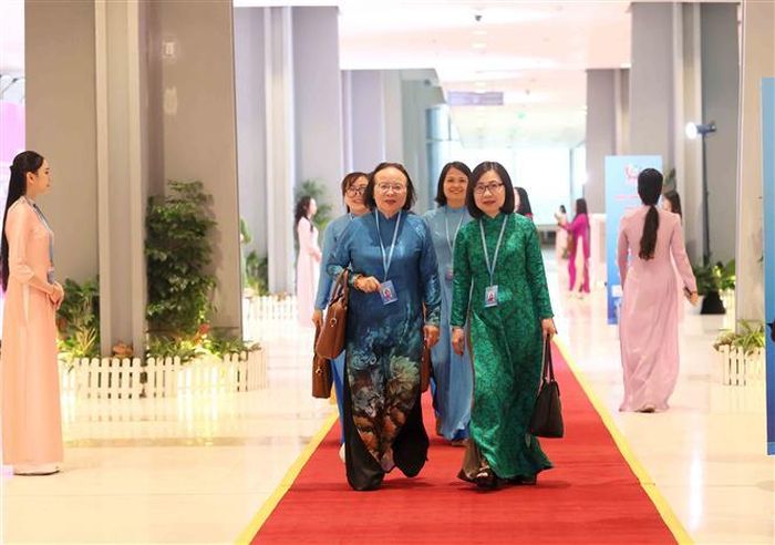 Đại biểu dự phiên Khai mạc trọng thể Đại hội đại biểu Phụ nữ toàn quốc lần thứ XIV. Ảnh: An Đăng/TTXVN