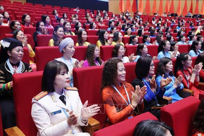 Đại biểu dự Phiên Khai mạc trọng thể Đại hội đại biểu Phụ nữ toàn quốc lần thứ XIV. Ảnh: Lâm Khánh/TTXVN