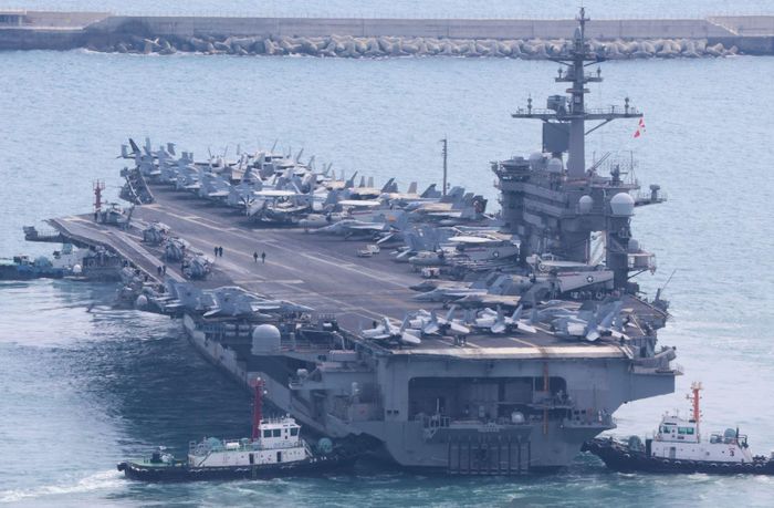 Tàu sân bay USS Carl Vinson của Mỹ. Ảnh: Yonhap/TTXVN