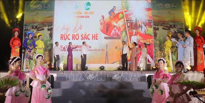 Nghi thức khai mạc Tuần lễ Văn hóa - Du lịch Cần Thơ năm 2026.