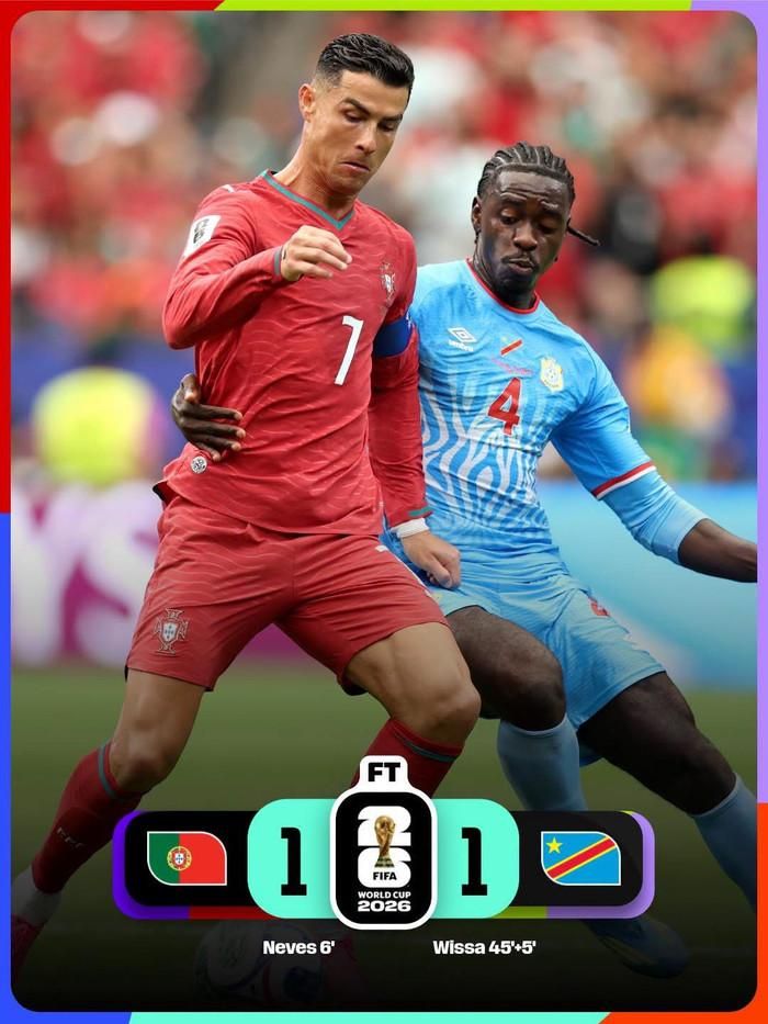 CHDC Congo tạo nên bất ngờ lớn khi cầm hòa Bồ Đào Nha. Ảnh: FIFA