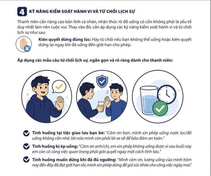 Tài liệu do VBA và Trung tâm Truyền thông - Giáo dục sức khỏe Trung ương biên soạn nhằm cung cấp thông tin ngắn gọn, thiết thực, góp phần nâng cao kiến thức và kỹ năng truyền thông về phòng, chống lạm dụng, giảm thiểu tác hại của việc lạm dụng đồ uống có cồn cho thanh niên năm 2026. Ảnh: NH