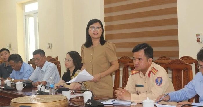Đại diện Sở Nông nghiệp và Môi trường phát biểu tại buổi làm việc.
