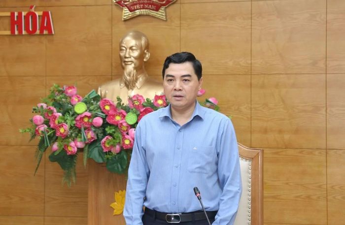 Chủ tịch UBND tỉnh, Trưởng Ban Chỉ đạo 751 Nguyễn Hoài Anh phát biểu chỉ đạo tại hội nghị.