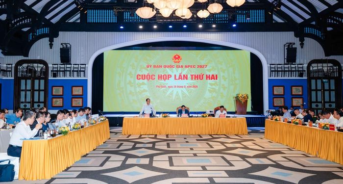 Cuộc họp lần thứ hai của Ủy ban Quốc gia APEC 2027 tổ chức ngày 28/1/2026 tại đặc khu Phú Quốc. Ảnh: LÊ TRUNG HIẾU 