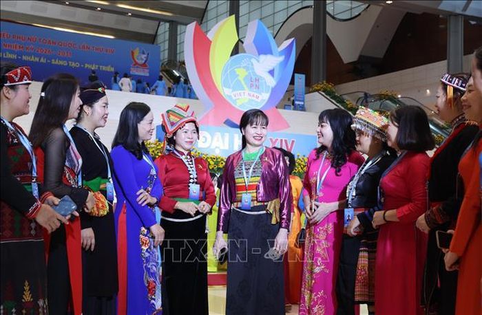 Đại biểu dự phiên Khai mạc trọng thể Đại hội đại biểu Phụ nữ toàn quốc lần thứ XIV. Ảnh: Lâm Khánh/TTXVN