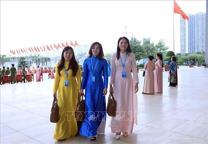 Đại biểu dự phiên Khai mạc trọng thể Đại hội đại biểu Phụ nữ toàn quốc lần thứ XIV. Ảnh: Tuấn Anh/TTXVN