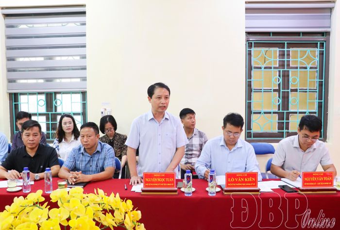 Chủ tịch UBND xã Thanh Yên phát biểu tại buổi làm việc.