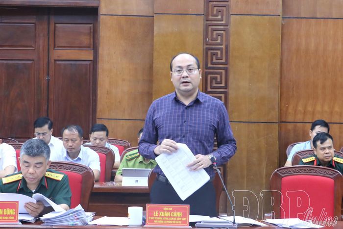Lãnh đạo Sở Nông nghiệp và Môi trường phát biểu tại hội nghị.