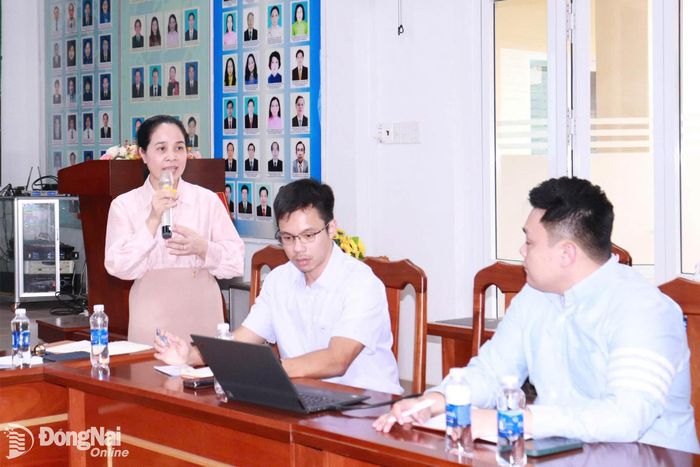 Giám đốc Sở Y tế Đồng Nai Đỗ Thị Nguyên phát biểu tại cuộc họp. Ảnh: Hạnh Dung