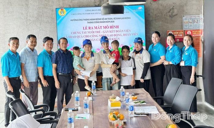 Ra mắt mô hình “Chung tay nuôi dạy trẻ - gắn kết đoàn viên” của Công đoàn cơ sở Công ty TNHH May túi xách Thái Dương.